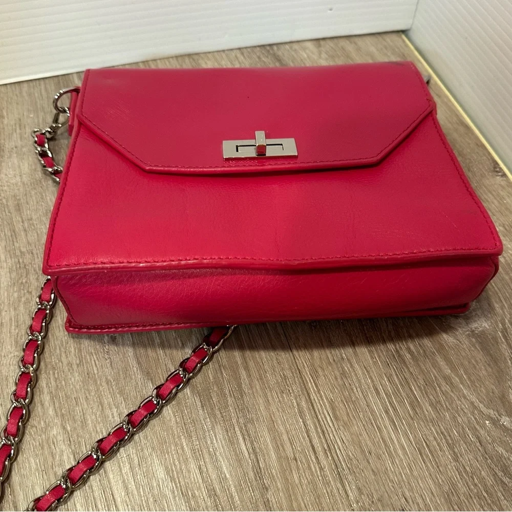 Hot Pink Lancaster Long Shoulder Purse
